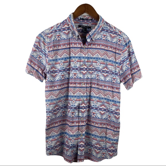 21 MEN | Tribal Print Small Men’s Button Down - Picture 1 of 5